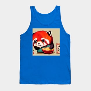 Kawaii Red Panda Eating Ramen Tank Top